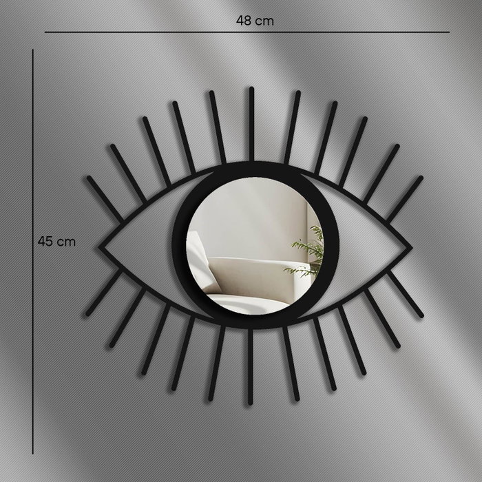 Wallity Ozgl523 Espejo Decorativo Plateado Elegante para el Hogar 48 x 45 cm